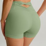 Light Green Cut Out Shorts 3"