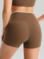 Brown Natural Waisted Sports Shorts 3" - Image 2