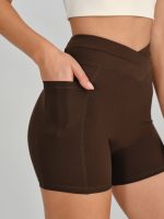 Coffee High Waisted Shorts 3" - Image 6
