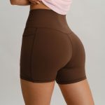 Coffee Natural Waisted Sports Shorts 3"