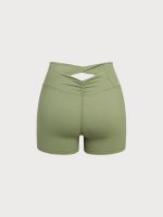 Green Cut Out Shorts 3" - Image 7