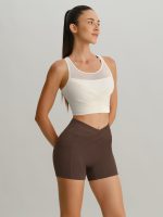 Coffee High Waisted Shorts 3" - Image 7