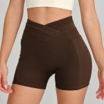 Coffee High Waisted Shorts 3"