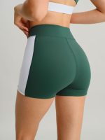 Green Contrast Line Workout Shorts 3" - Image 2