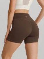 Coffee High Waisted Shorts 3" - Image 3