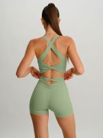 Light Green Cut Out Shorts 3" - Image 5