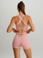 Pink Cut Out Shorts 3" - Image 5