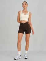 Coffee High Waisted Shorts 3" - Image 4