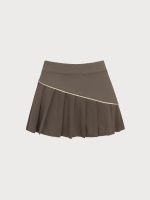 Brown Pleated Line Sports Skirt - Image 6