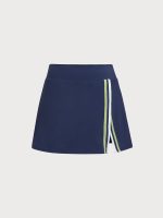 Blue Side Slit A-line Sports Skirt - Image 6
