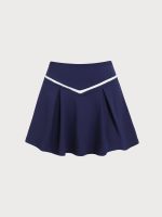 Navy V-Stripe Sport Skirt - Image 5