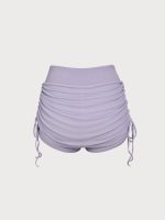 Purple Drawstring Mesh Sport Skirt - Image 10