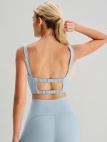 Light Blue Cutout Tank Top