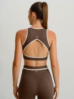 Coffee Round Neck Line Tank Top - Image 2