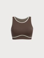 Coffee Round Neck Line Tank Top - Image 6