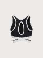 Black Contrast I-back Sports Bra - Medium Support - Image 7
