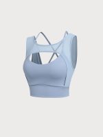 Blue Cutout X Cross Sports Tank Top - Image 7