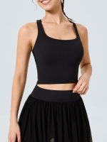 Black Cutout Twist Tank Top - Image 2