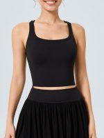 Black Cutout Twist Tank Top - Image 3