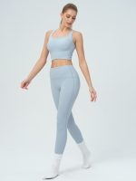 Light Blue Cutout Twist Tank Top - Image 4