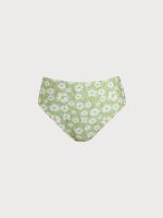 Grass Green Floral Print Surfing Bottom
