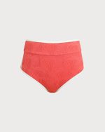 Red Jacquard Full Coverage Surf Bottom - Image 4