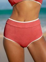 Red Jacquard Full Coverage Surf Bottom