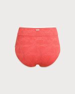 Red Jacquard Full Coverage Surf Bottom - Image 5