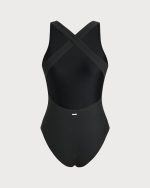 Black Crossback No Padding Surf One-Piece