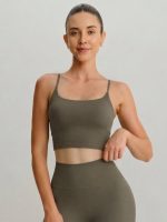 Brown X-Cross Sports Bra - Light Support - Image 2