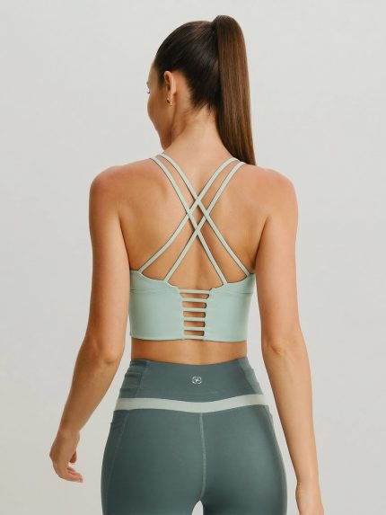 Light Green Yoga Cami - Light Support