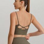 Brown X-Cross Sports Bra - Light Support