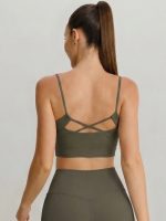Brown X-Cross Sports Bra - Light Support - Image 3
