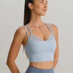 Light Blue I-back Sports Bra-Light Support