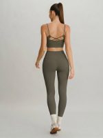 Brown X-Cross Sports Bra - Light Support - Image 5