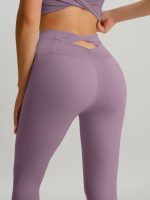 Purple Cut Out Leggings 24" - Image 2