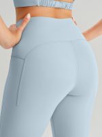 Light Blue High Waisted Leggings 25" - Image 6