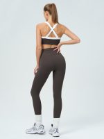 Dark Coffee High Waisted Leggings 25" - Image 5