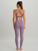 Purple Cut Out Leggings 24" - Image 4