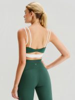 Green High Waisted Leggings 25" - Image 3