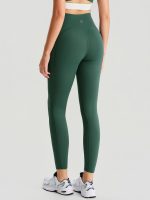 Green High Waisted Leggings 25" - Image 2