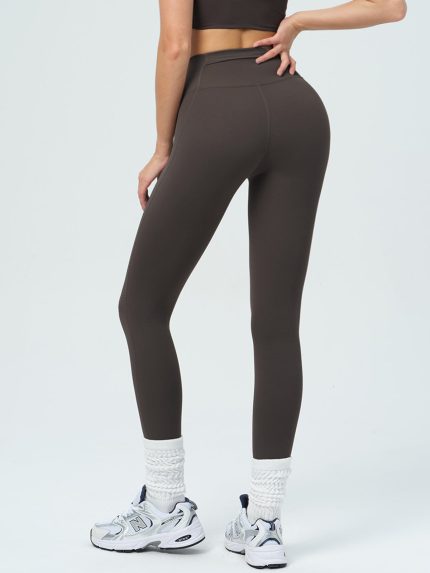 Dark Coffee High Waisted Leggings 25"