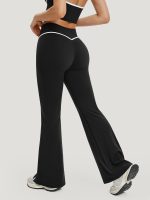 Black Contrast High Waisted Leggings 31" - Image 4