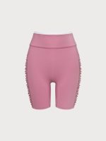 Pink Ruched Fitness Shorts 6" - Image 7