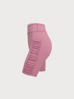 Pink Ruched Fitness Shorts 6" - Image 6