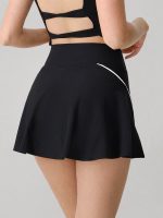 Black Contrast A-Line Sports Skirt - Image 2