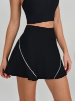 Black Contrast A-Line Sports Skirt - Image 10