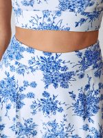 Blue Floral A-Line Tennis Skirt - Image 6