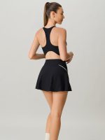 Black Contrast A-Line Sports Skirt - Image 4