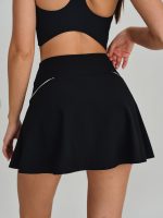 Black Contrast A-Line Sports Skirt - Image 6